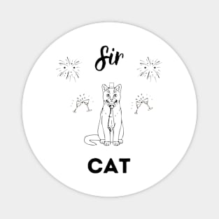 Sir Cat, funny cat design Magnet